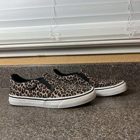 Vans Deluxe Comfort Classic Slip On Skater Shoes Cheetah Print Women's 8 Sneaker - Picture 3 of 11